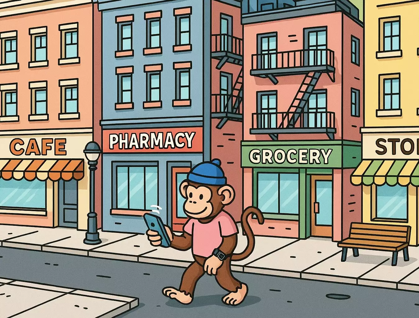 Illustration of a smartphone receiving scheduled notifications for an experience sampling study.