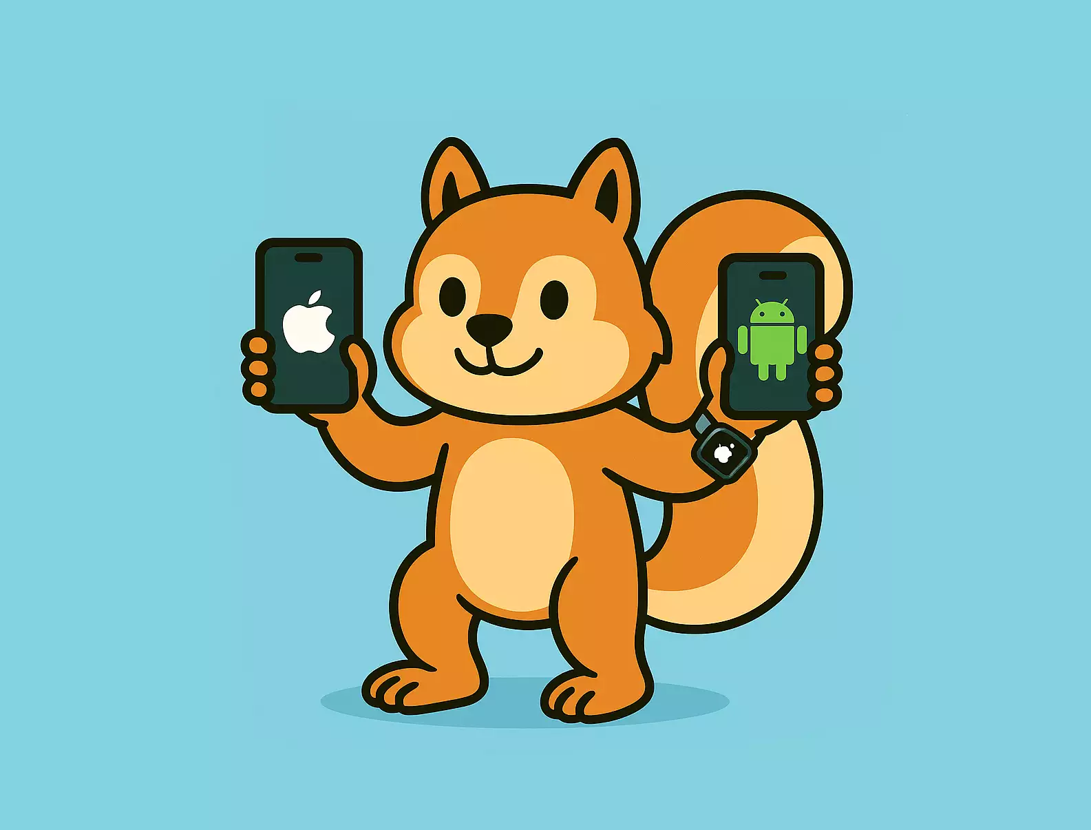 Participant using iOS and Android apps for consistent study participation.