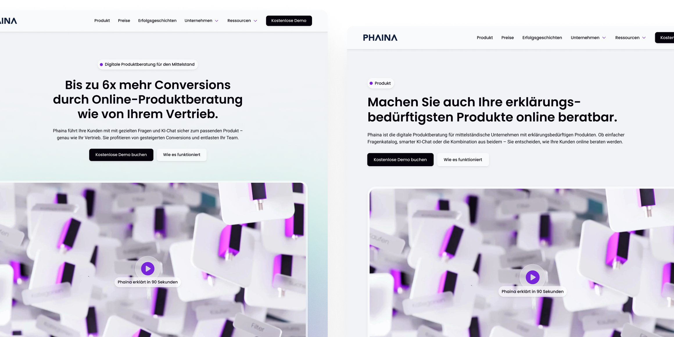 Wenn Technologie erklärt werden muss, liegt das Problem meistens im Narrativ: Der Website Relaunch von Phaina
