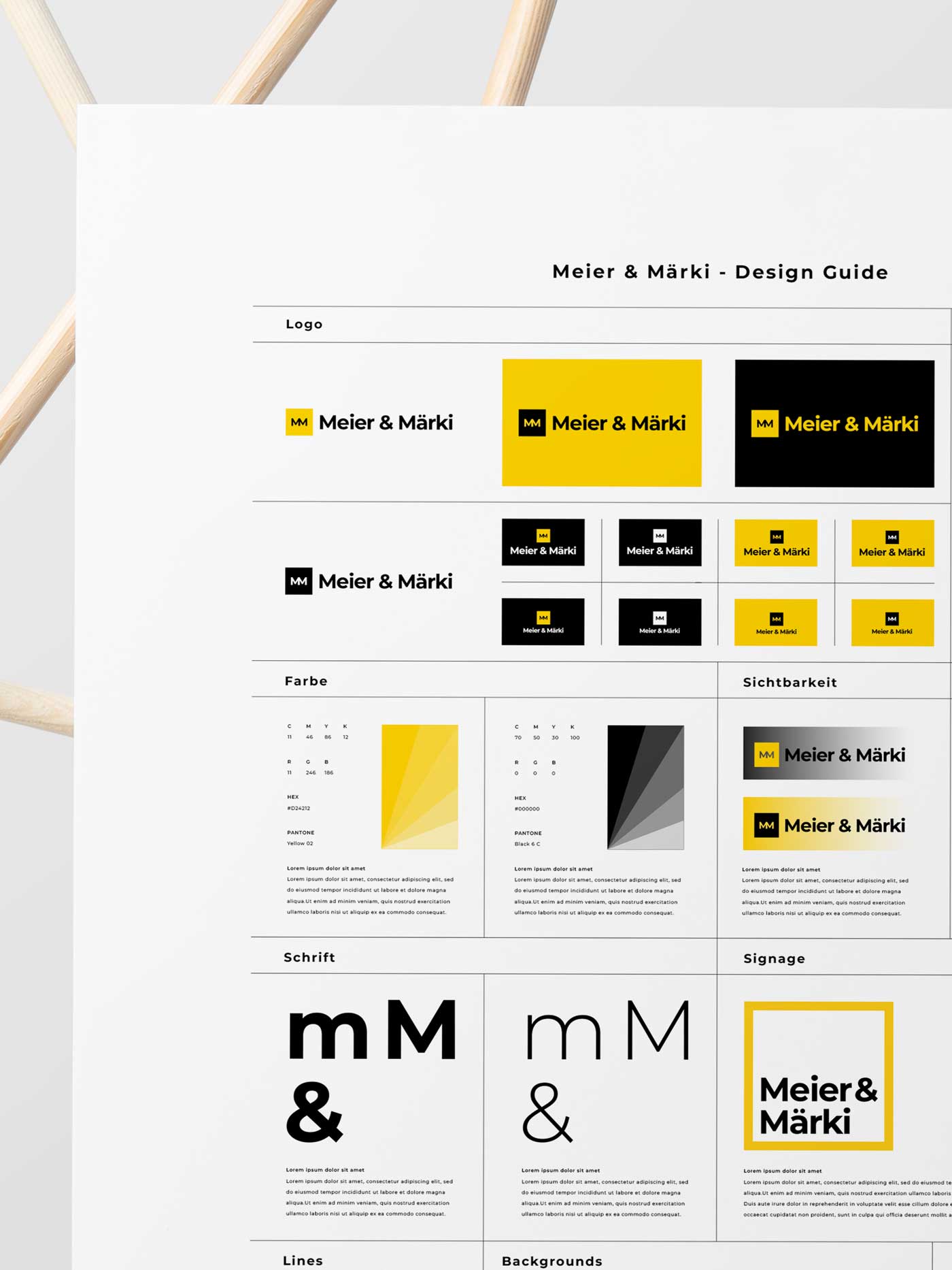 Detail eines Design Guides für eine Anwaltskanzlei in Bern