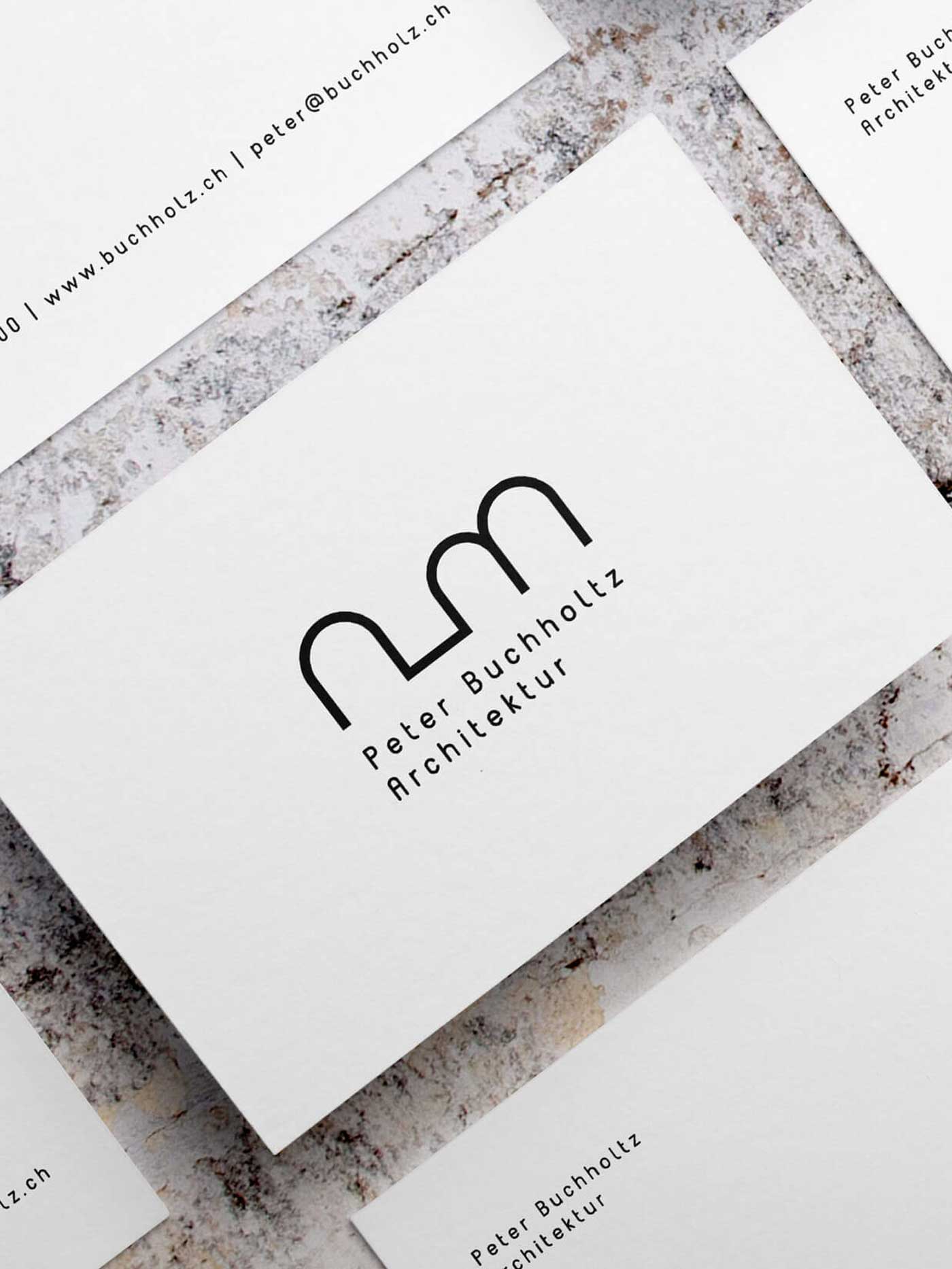 Detailansicht Visitenkartendesign für Architekturbüro in Bern