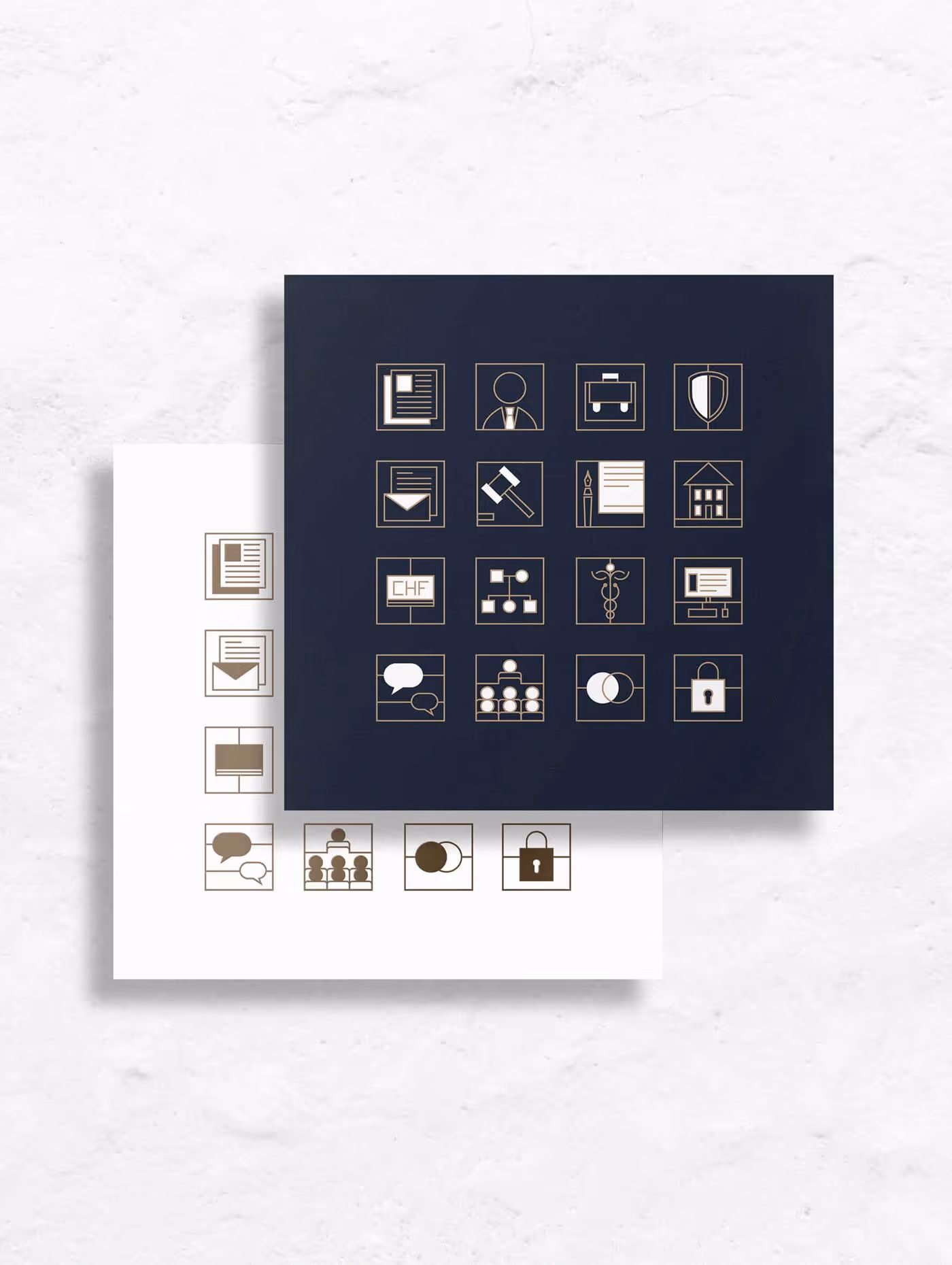 Icondesign für Angebote einer Anwaltskanzlei in Bern