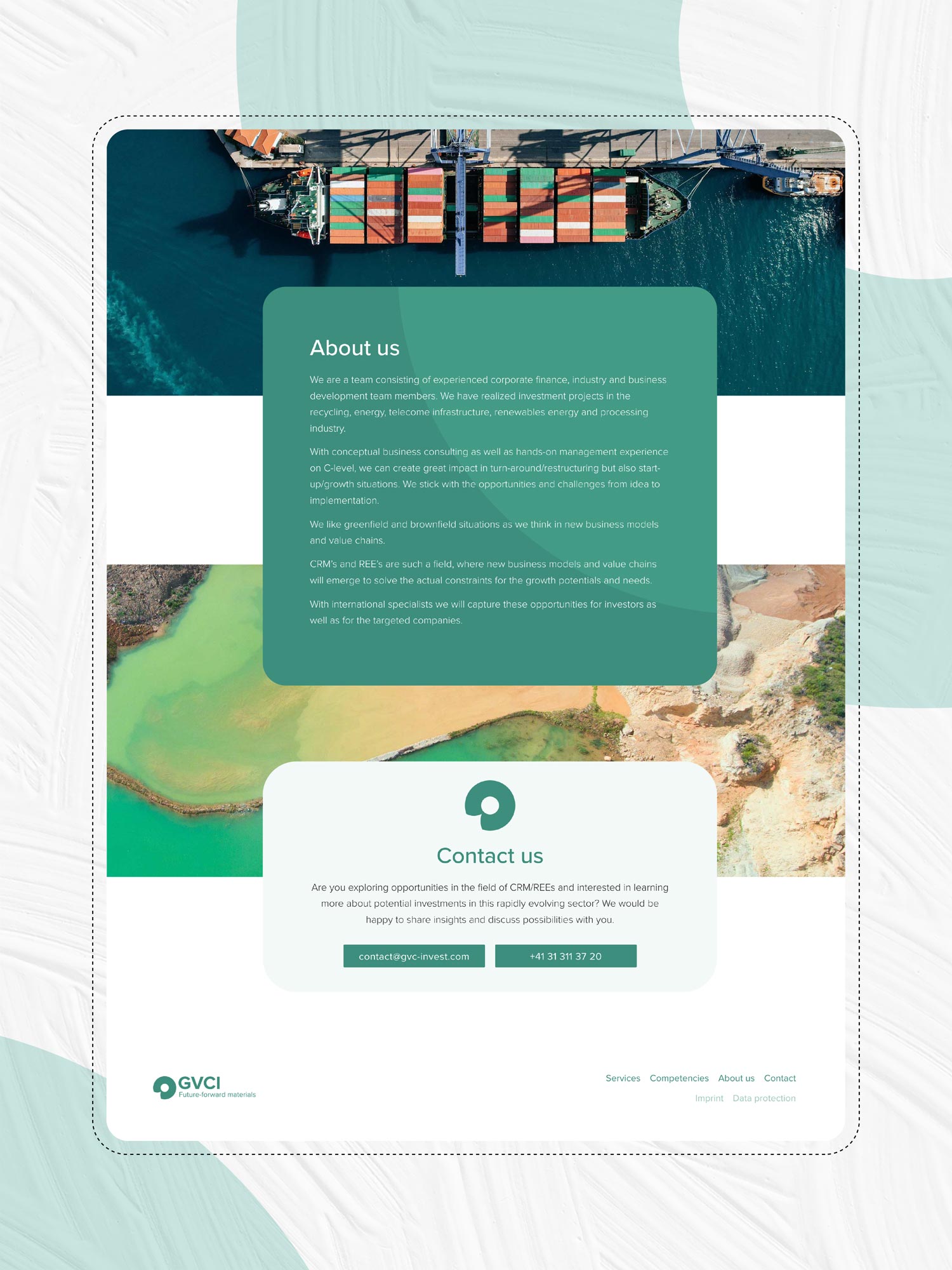 Alternativer Ausschnitt Webdesign für Industrie-Unternehmen aus Bern von der Agentur Namo