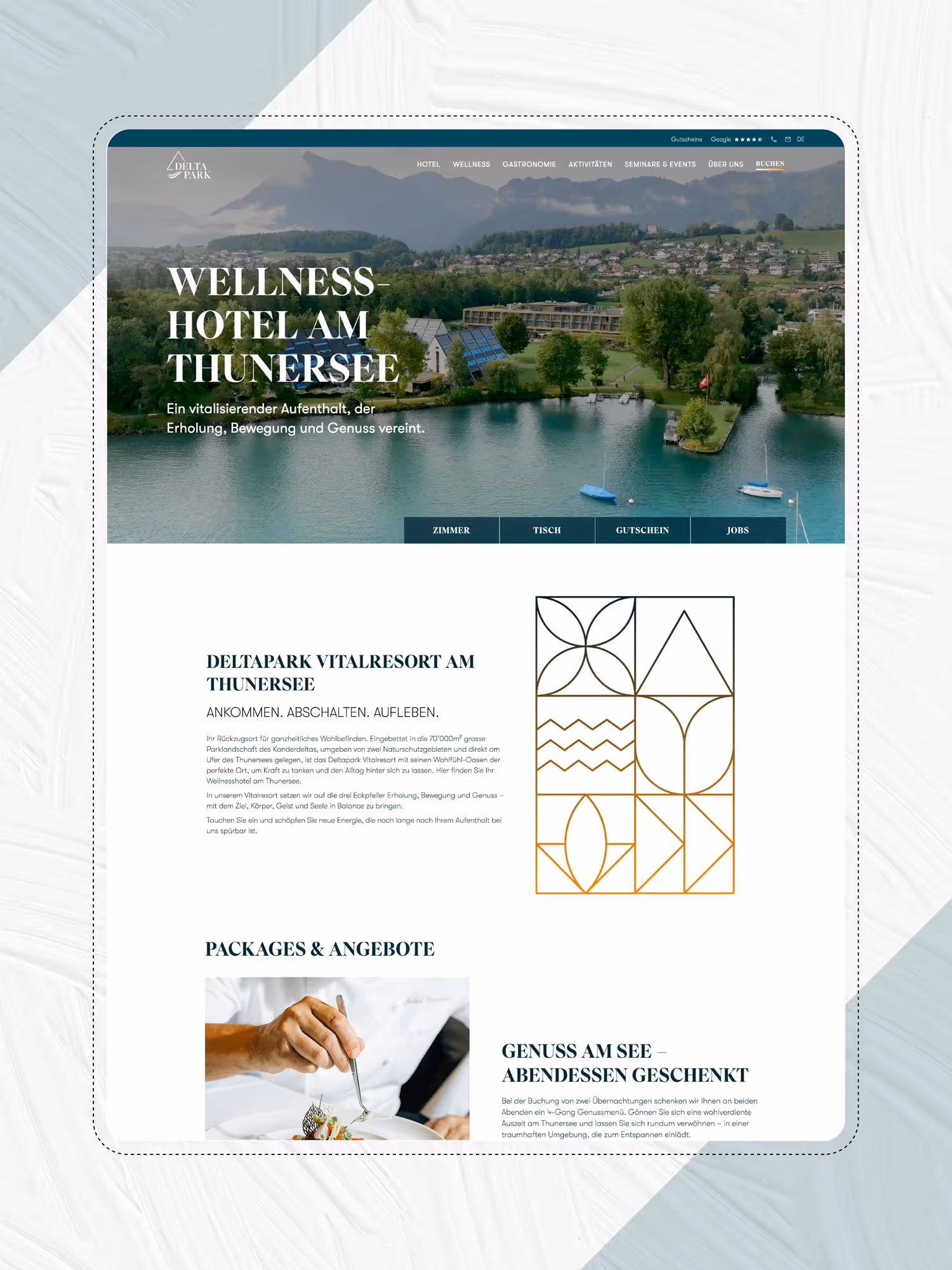 Webseite für Hotel am Thunersee in Bern von der Agentur Namo