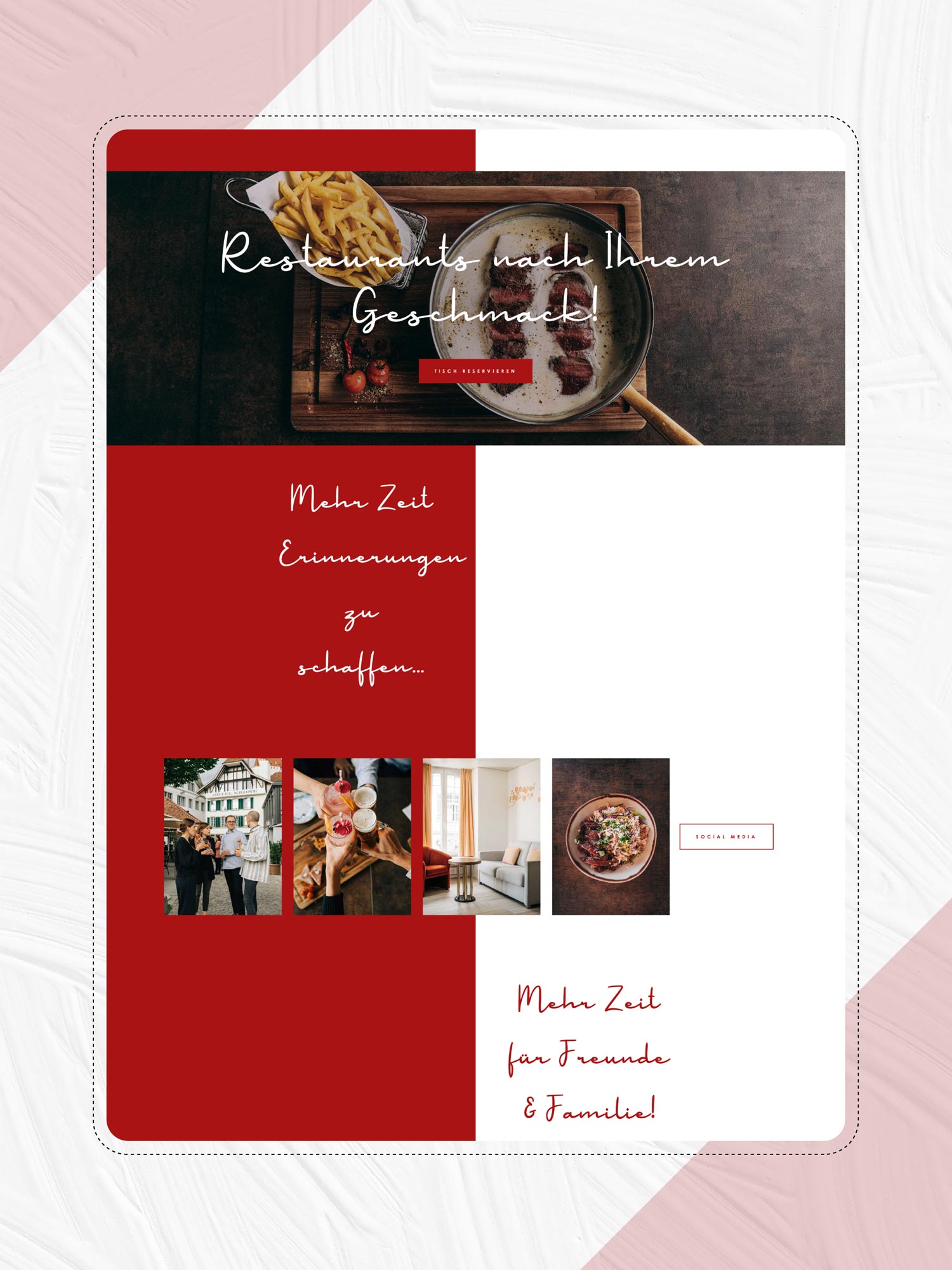 Weitere Ansicht Webseite für Hotel in Bern von der Agentur Namo