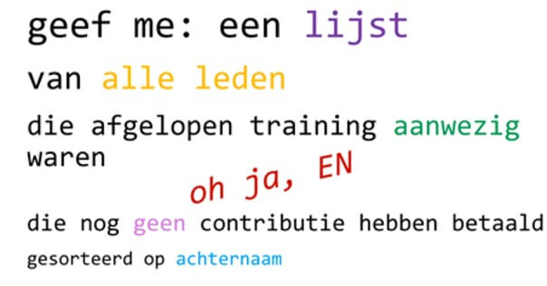 Voorbeeld opslaan gegevens in een database