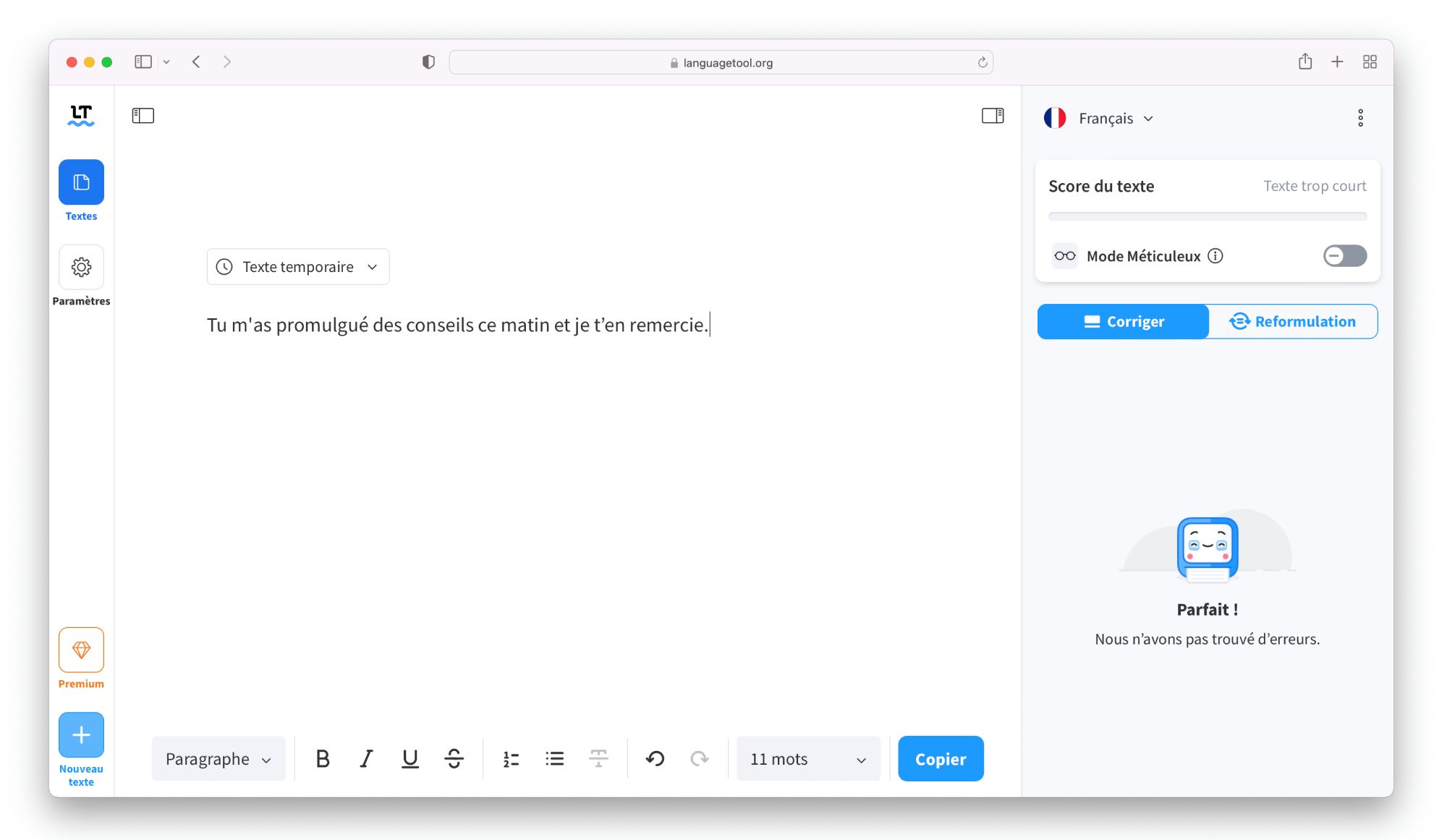 000 LanguageTool impropriété d'usage
