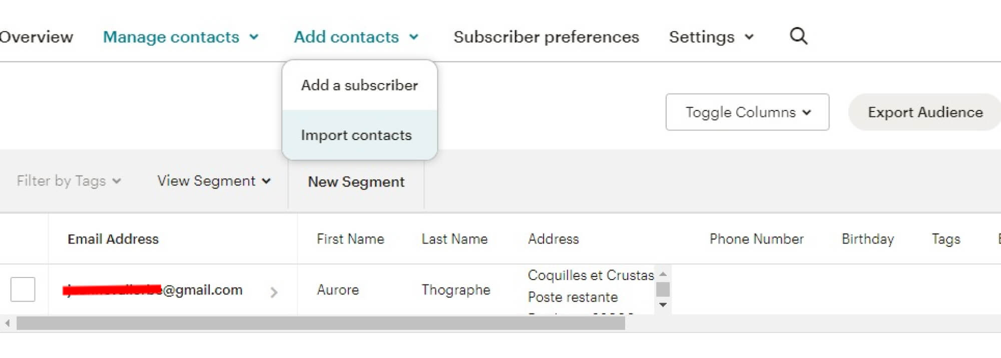 segmentation base de données