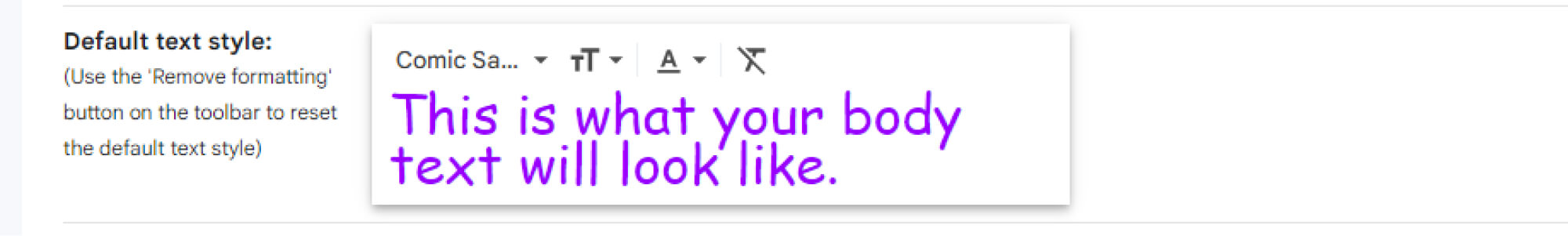 paramètre de police d'écriture