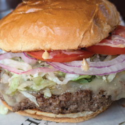 Smashed Avocado Cheeseburger