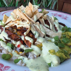 Southwest rice bowl with grilled chicken