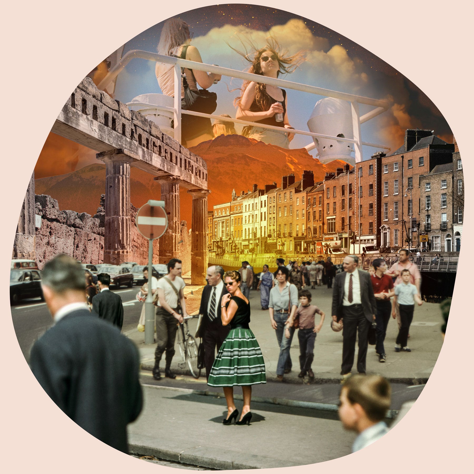 Small World 2 Artwork by Ronan McDonnell - the layers of the world from the heavens, down mt olympus to the ancients and modern plebian society