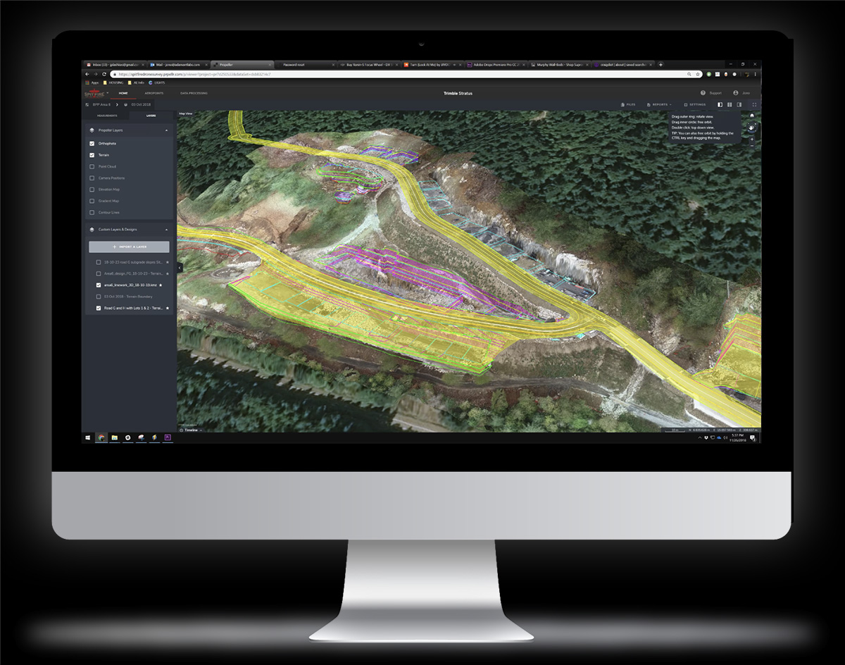 Site model shown in the Propeller 3D platform
