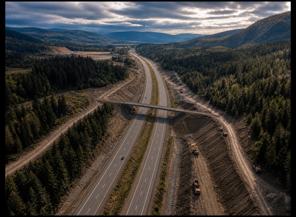 Aerial view of roads/highway
