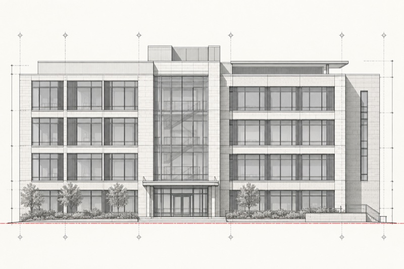 Building elevation drawing