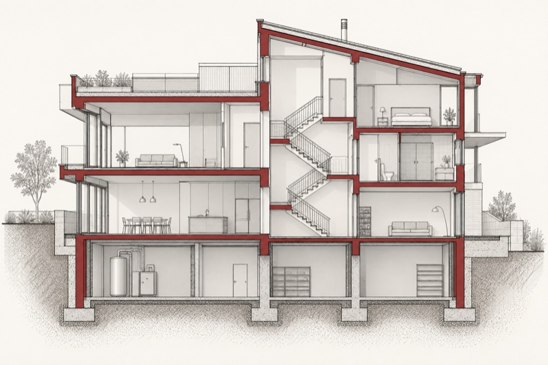 Building section drawing