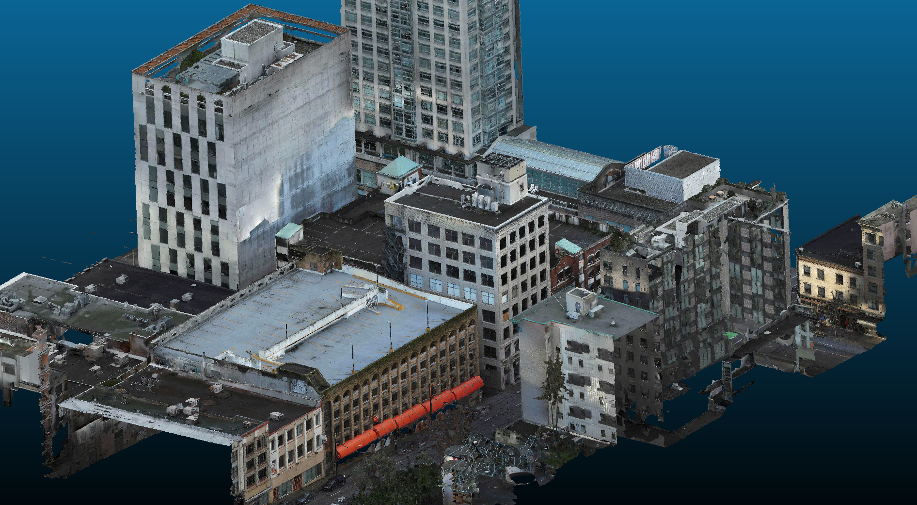 3D reality capture model of an urban Vancouver building complex