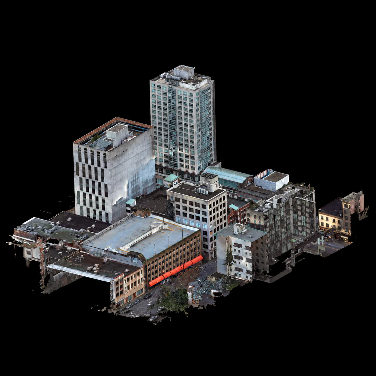 3D reality capture model of an urban Vancouver building complex