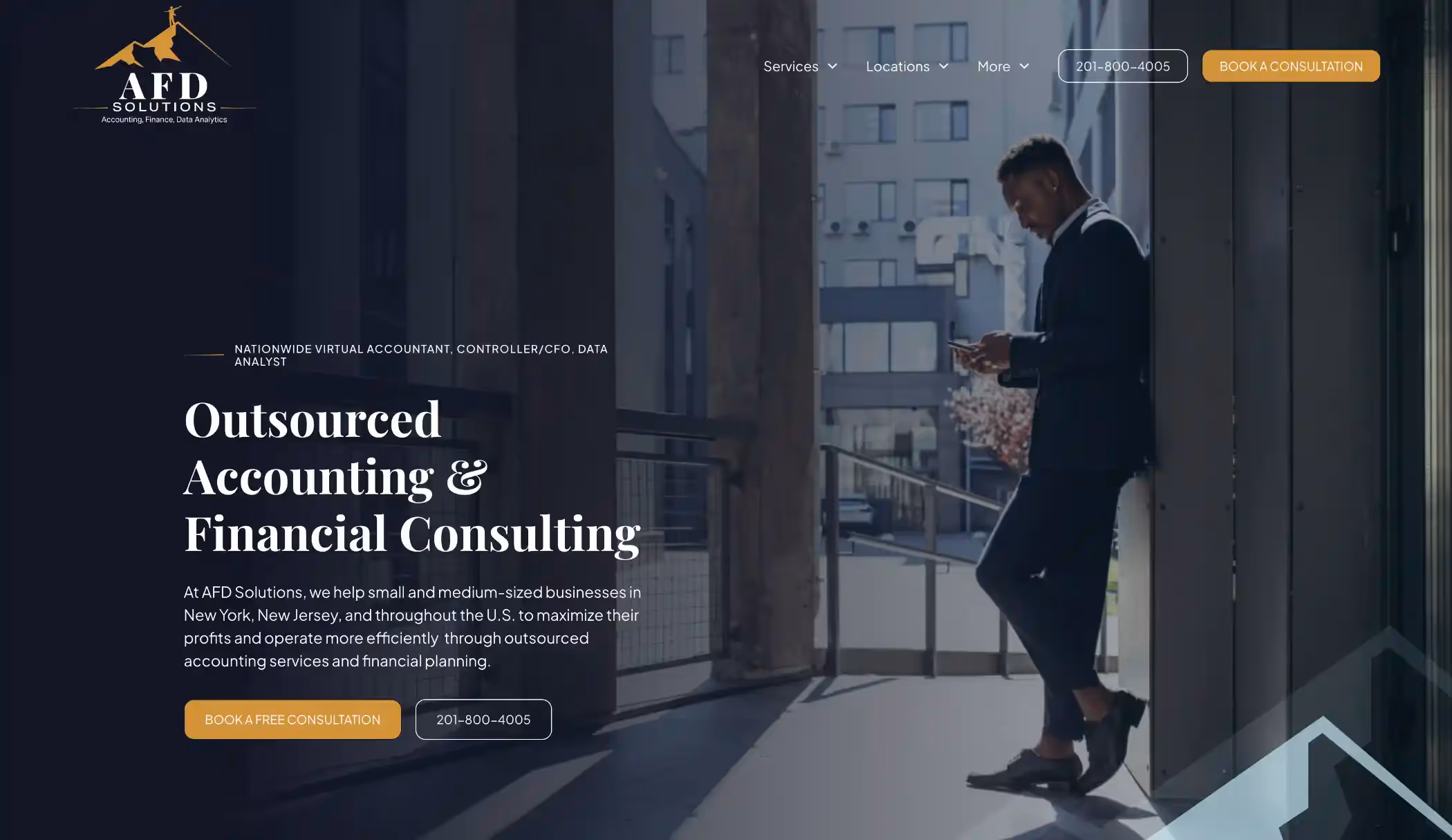 AFD Solutions Website Screenshot 1