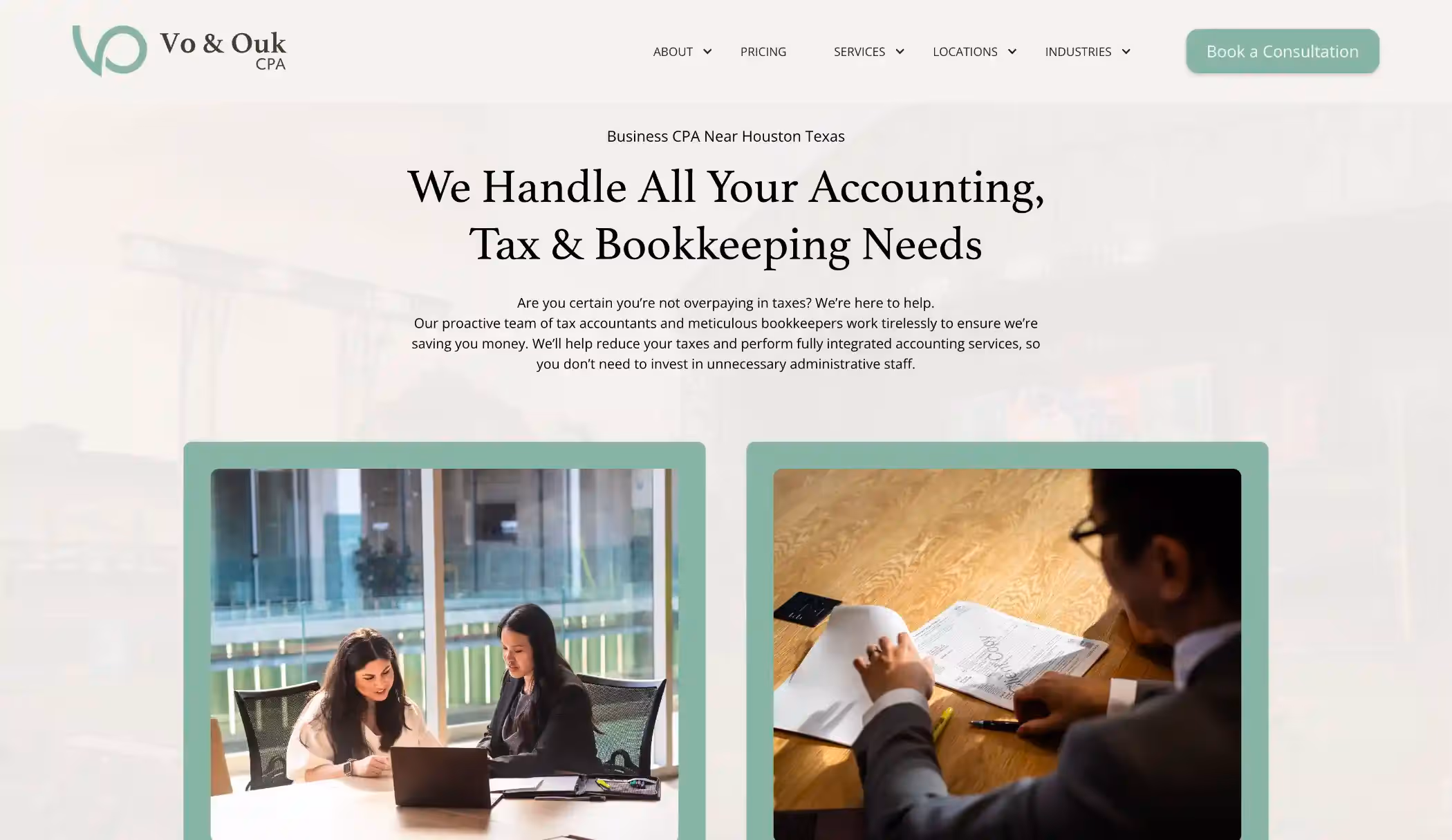 Vo & Ouk CPA Website Screenshot 3