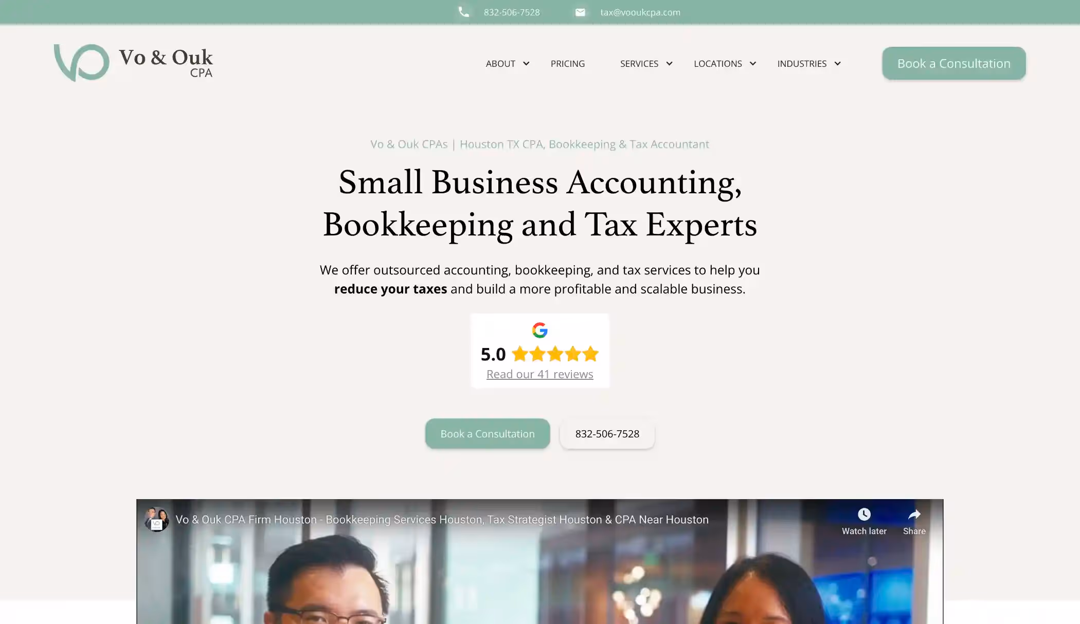 Vo & Ouk CPA Website Screenshot 1