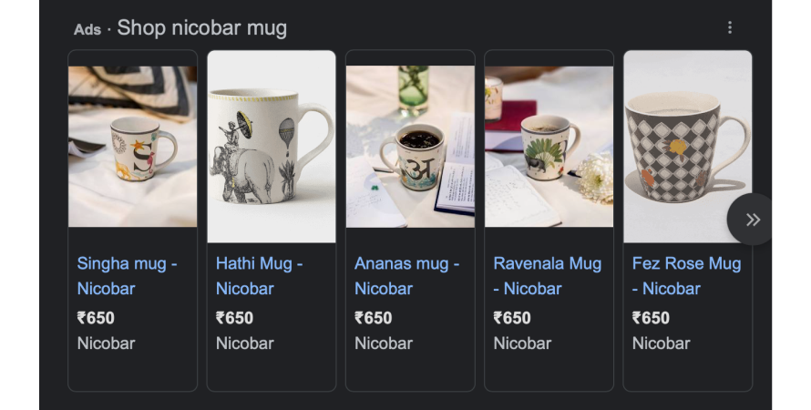 Nicobar runs product ads