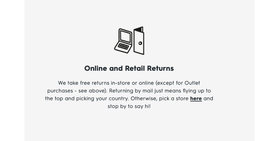 All Bird's hassle-free returns policy