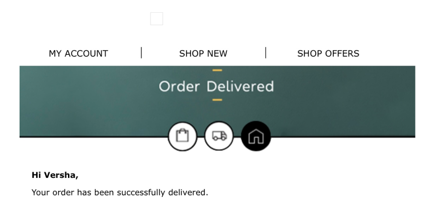 Marks & Spencer's send proactive order updates