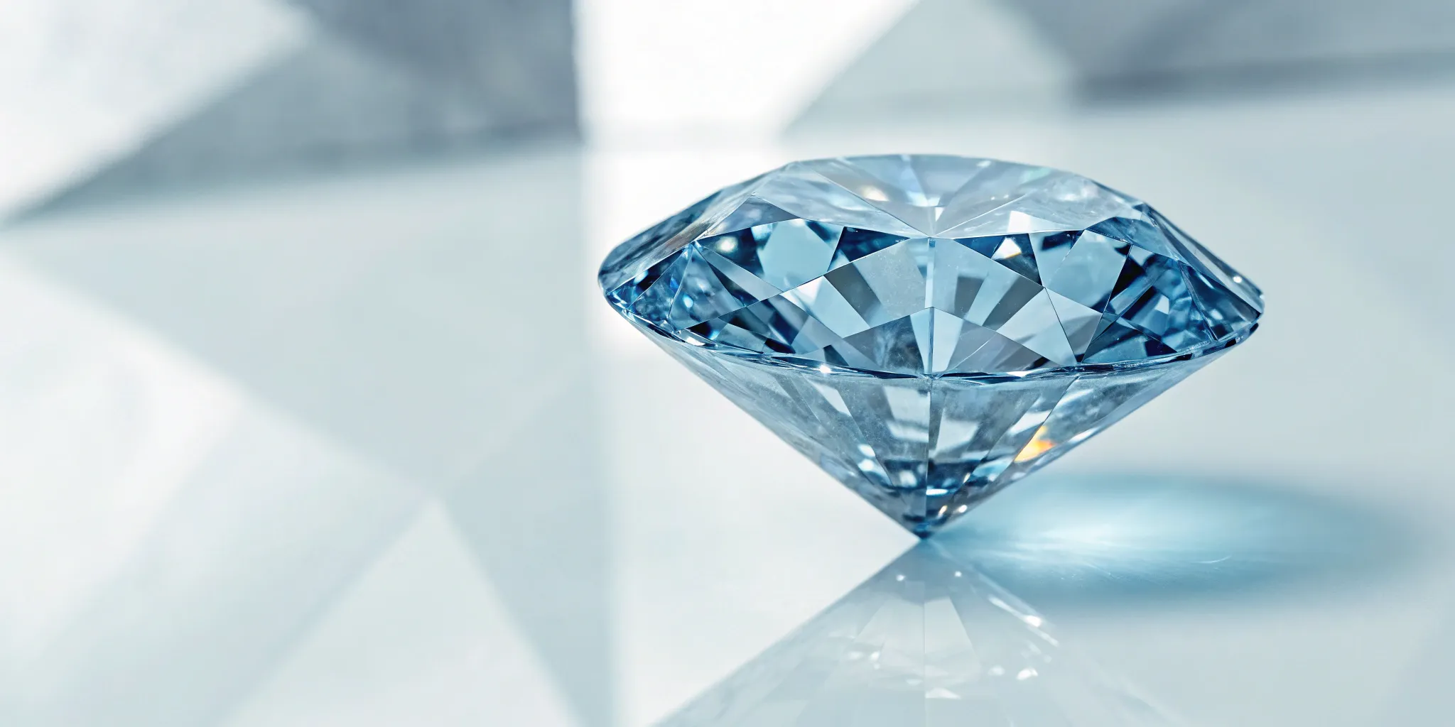 A brilliant blue diamond from ashes, displaying its unique facets and deep color.