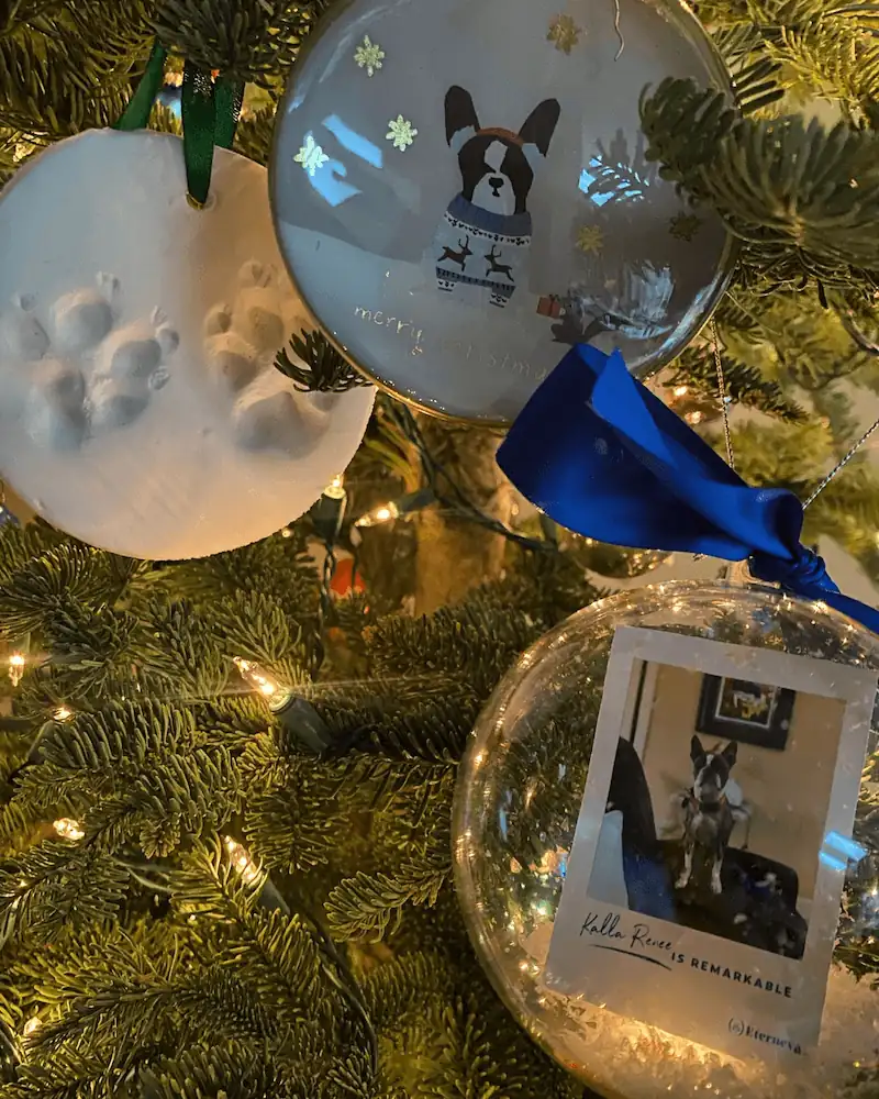 Kalla Renee memorial holiday ornaments.