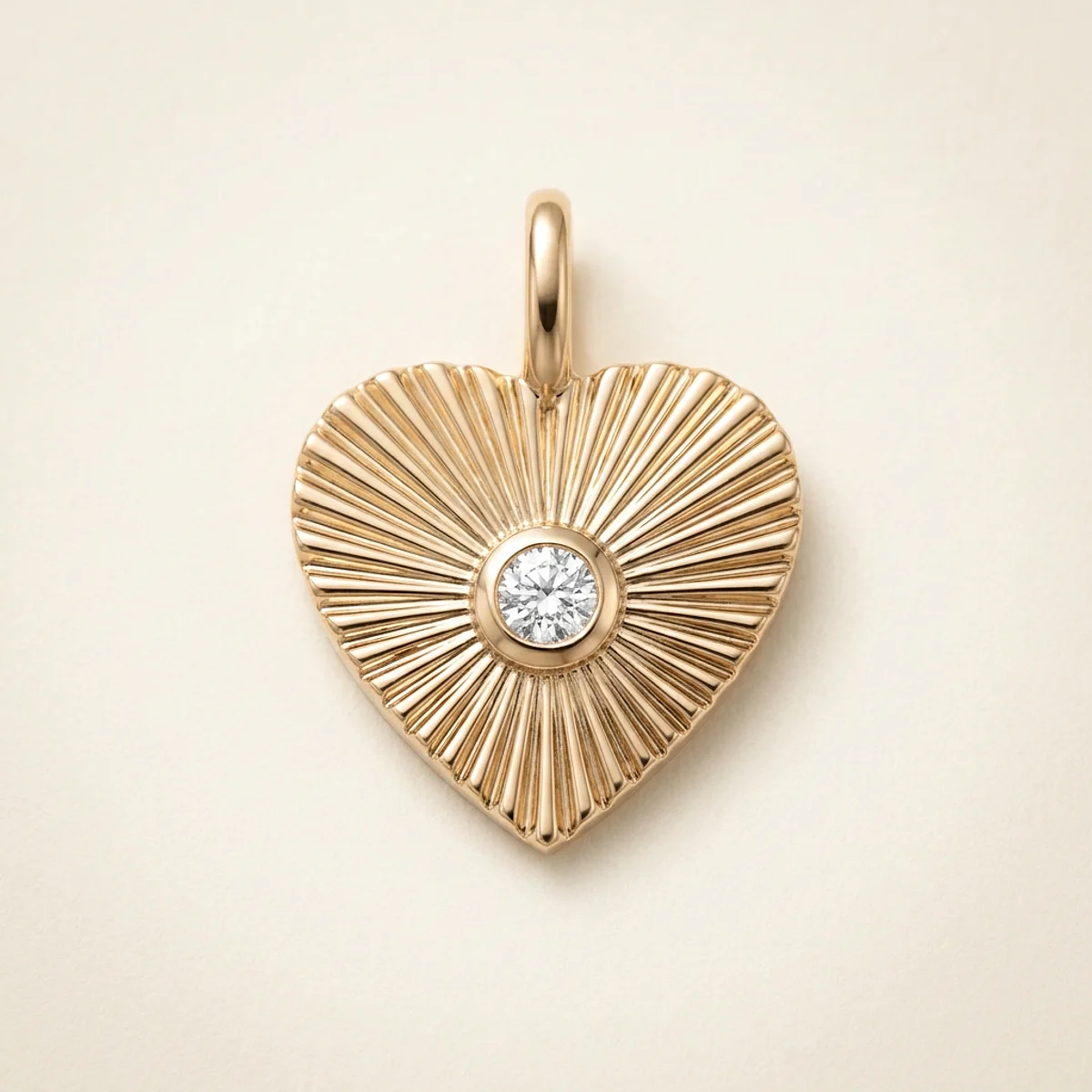 A .25ct colorless round diamond on a yellow gold pendant, custom-designed by Eterneva to honor the remarkable Barry.