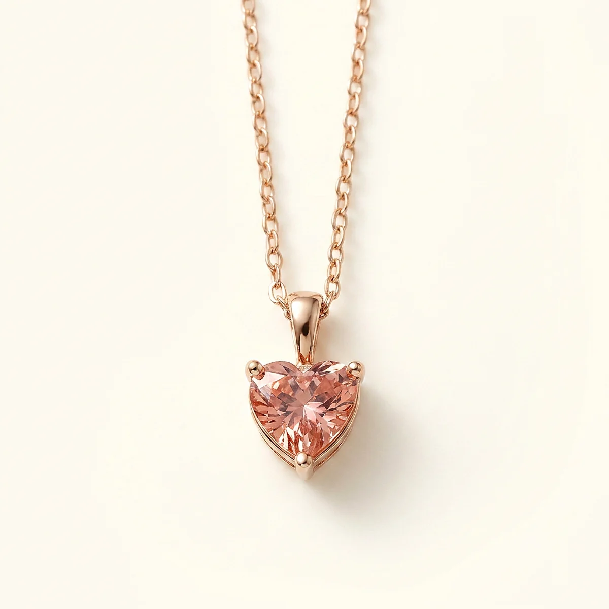 A .5ct pink heart diamond on a yellow gold pendant, custom-designed by Eterneva to honor the remarkable Candi.