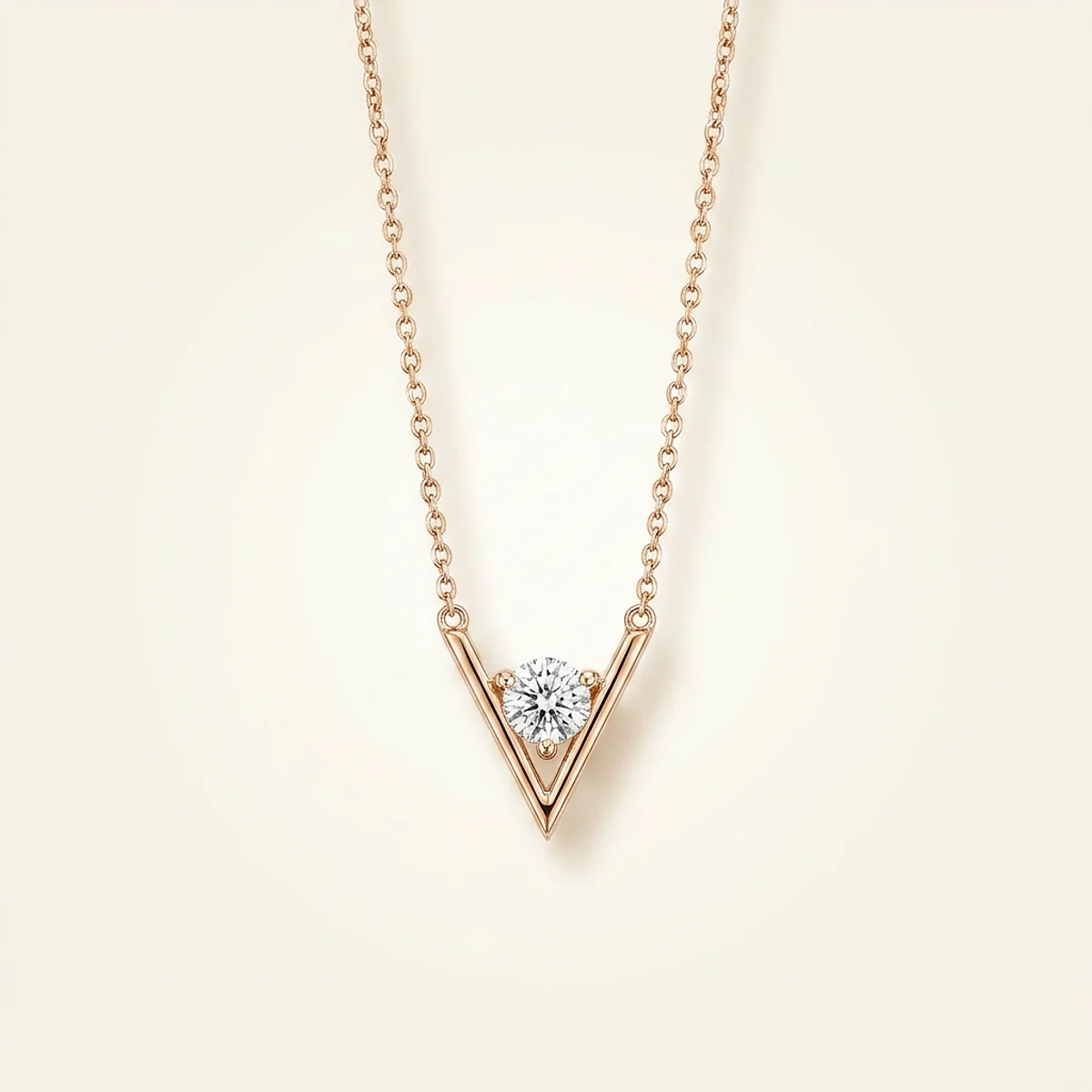 A .4ct colorless round diamond on a white gold necklace, custom-designed by Eterneva to honor the remarkable Jeffrey.
