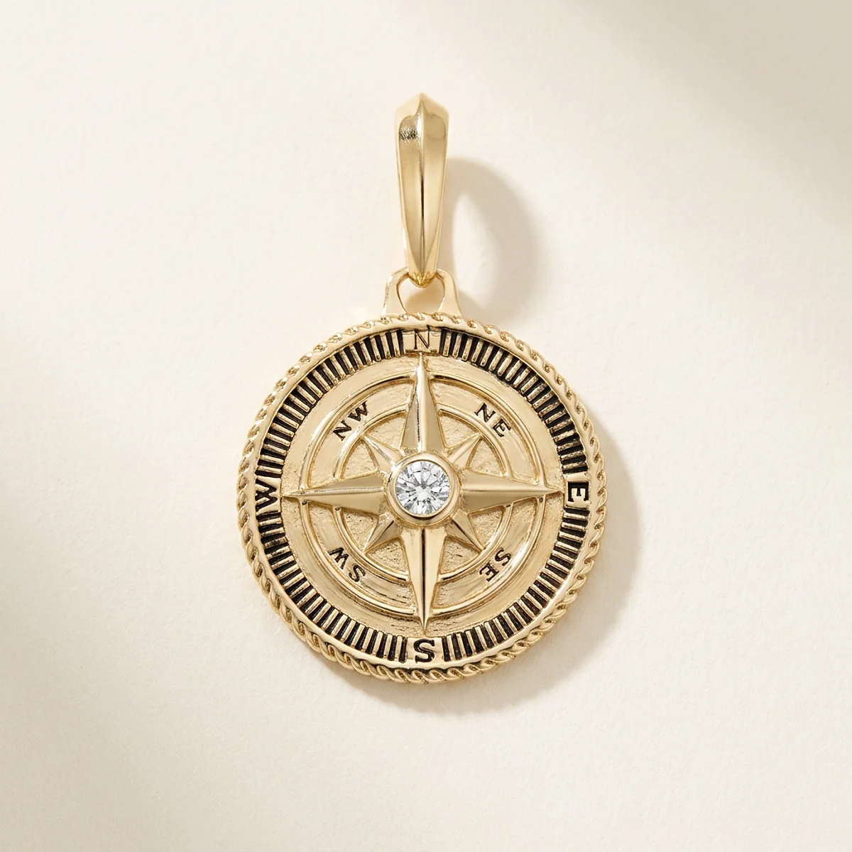 A .25ct colorless round diamond on a yellow gold pendant, custom-designed by Eterneva to honor the remarkable Roslyn.
