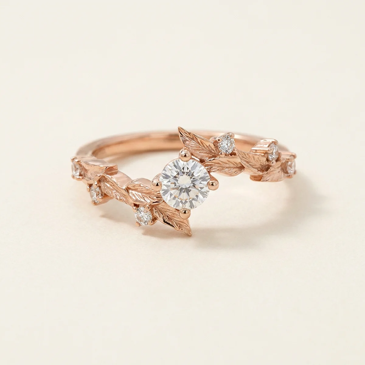 A .25ct colorless round diamond on a rose gold ring, custom-designed by Eterneva to honor the remarkable Debbie.