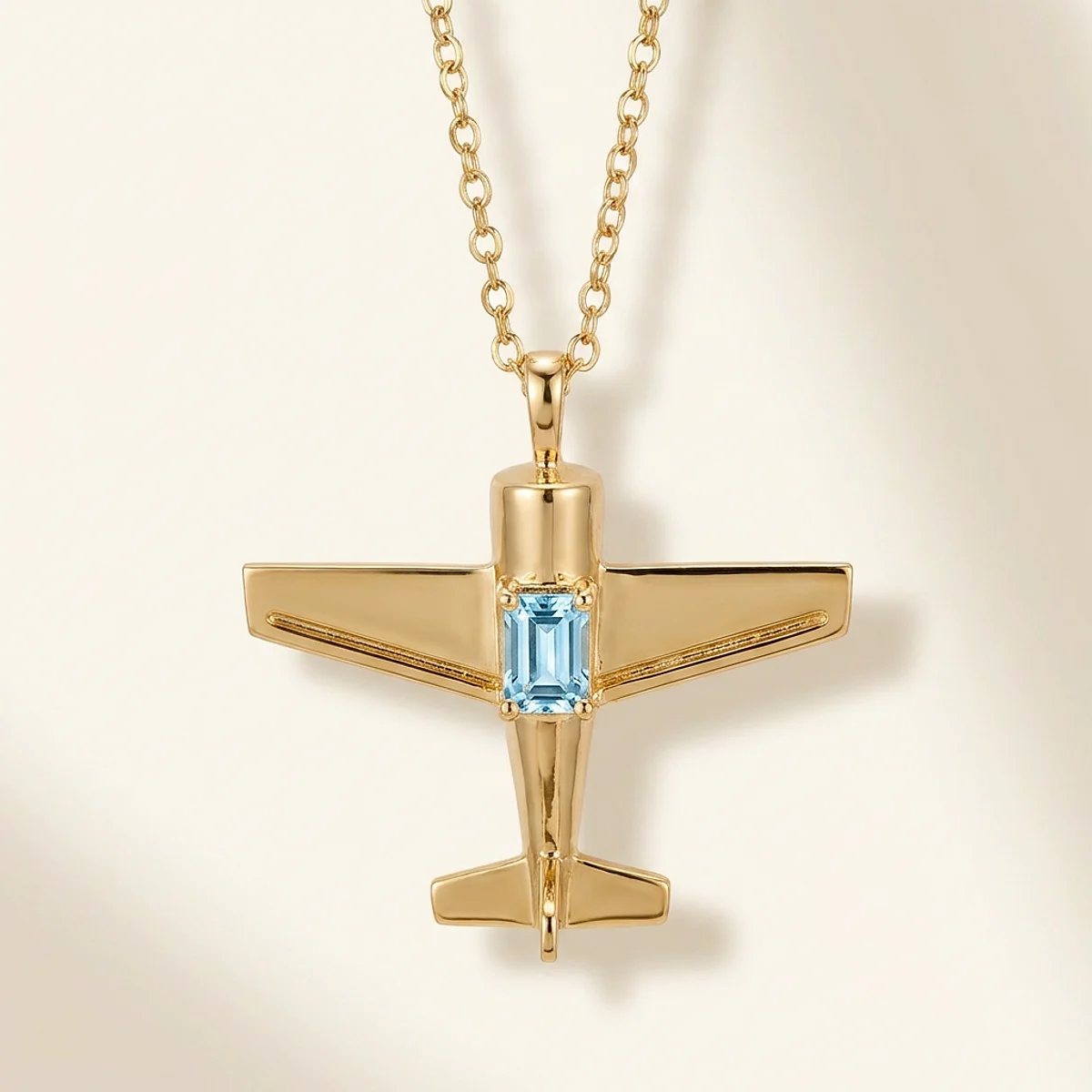 A .5ct blue emerald diamond on a yellow gold pendant, custom-designed by Eterneva to honor the remarkable Allen.