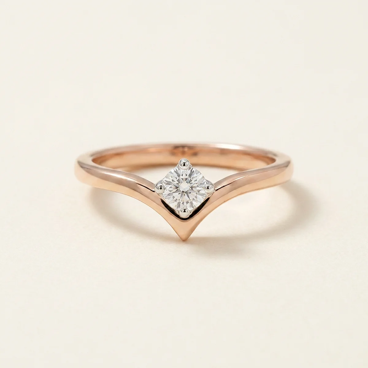 A .25ct colorless round diamond on a mixed metal ring, custom-designed by Eterneva to honor the remarkable Isabel.