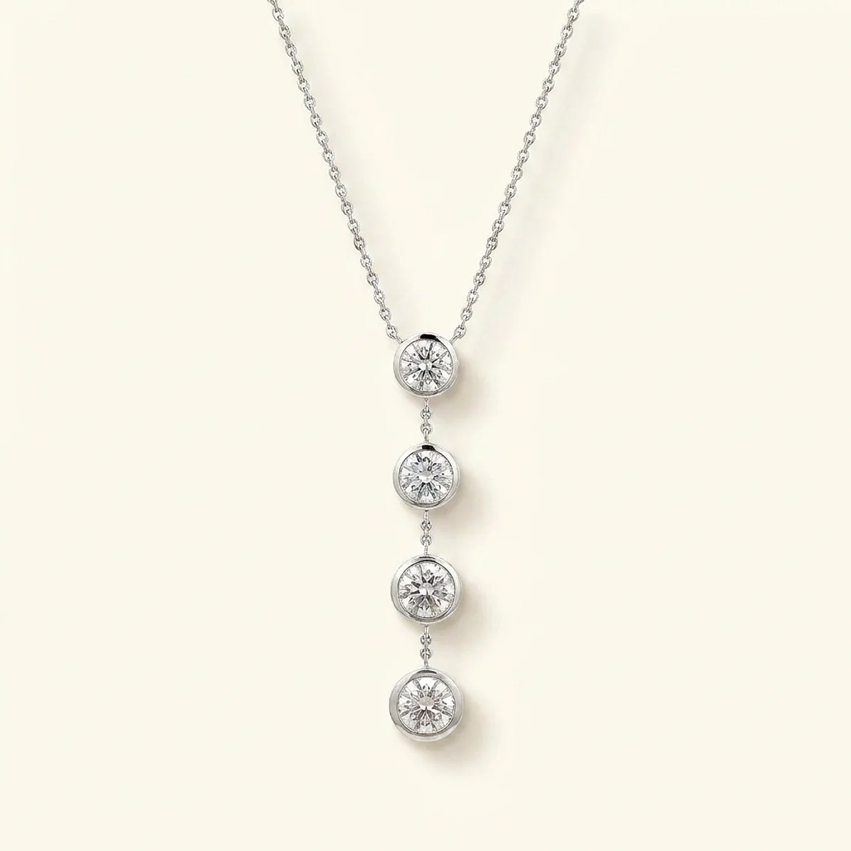 A 5ct colorless round diamond on a platinum necklace, custom-designed by Eterneva to honor the remarkable Brandon.