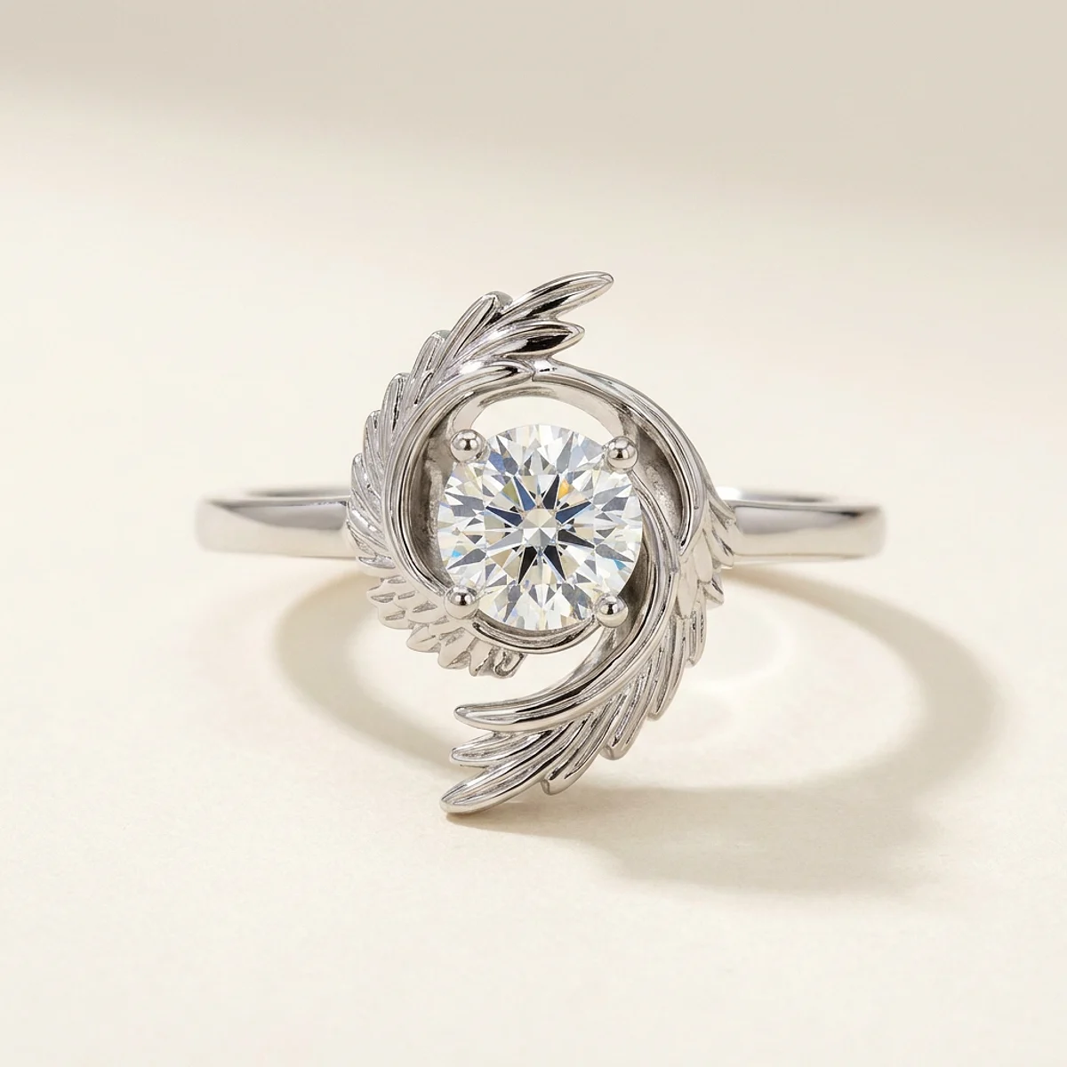 A .75ct colorless round diamond on a white gold ring, custom-designed by Eterneva to honor the remarkable Keith.
