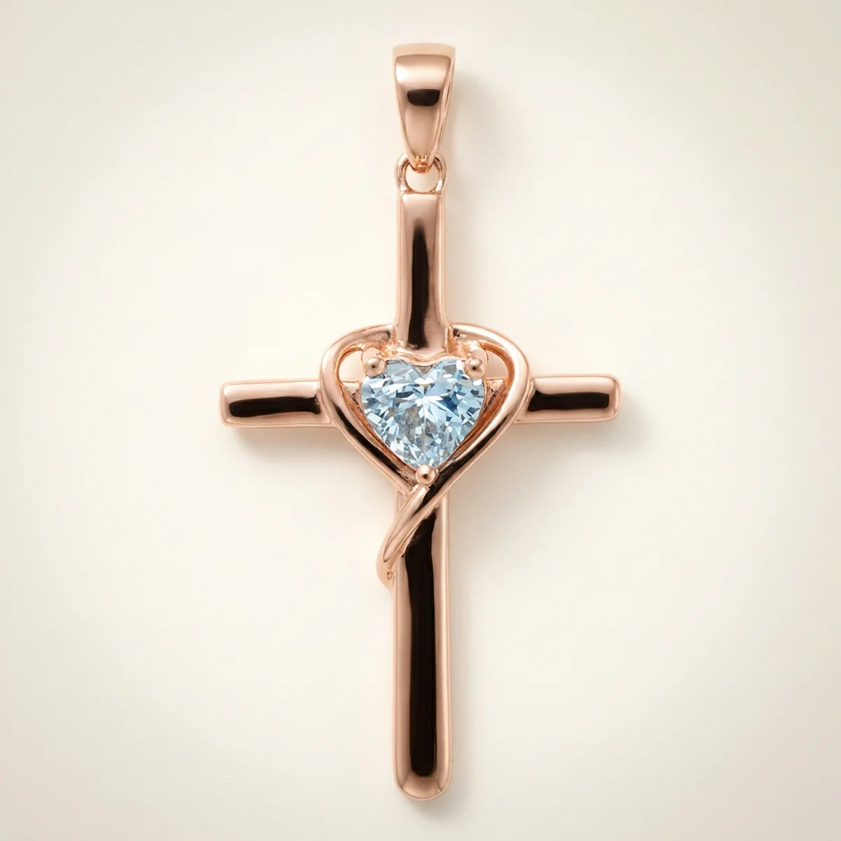 A .5ct blue heart diamond on a rose gold pendant, custom-designed by Eterneva to honor the remarkable Wa.