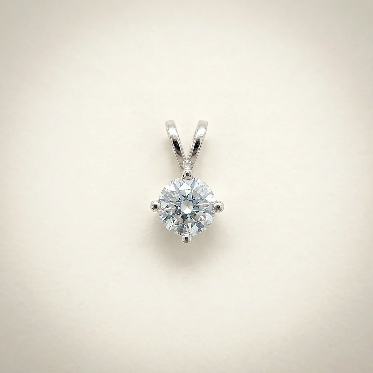A .5ct blue round diamond on a white gold pendant, custom-designed by Eterneva to honor the remarkable Ronald.