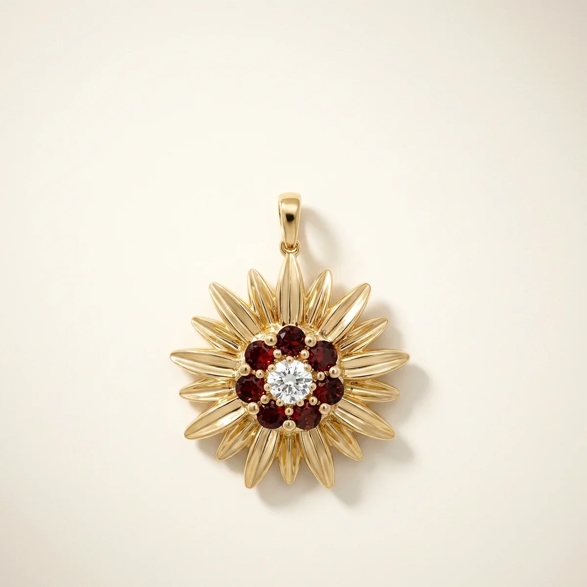 A .25ct colorless round diamond on a yellow gold pendant, custom-designed by Eterneva to honor the remarkable Franziska.