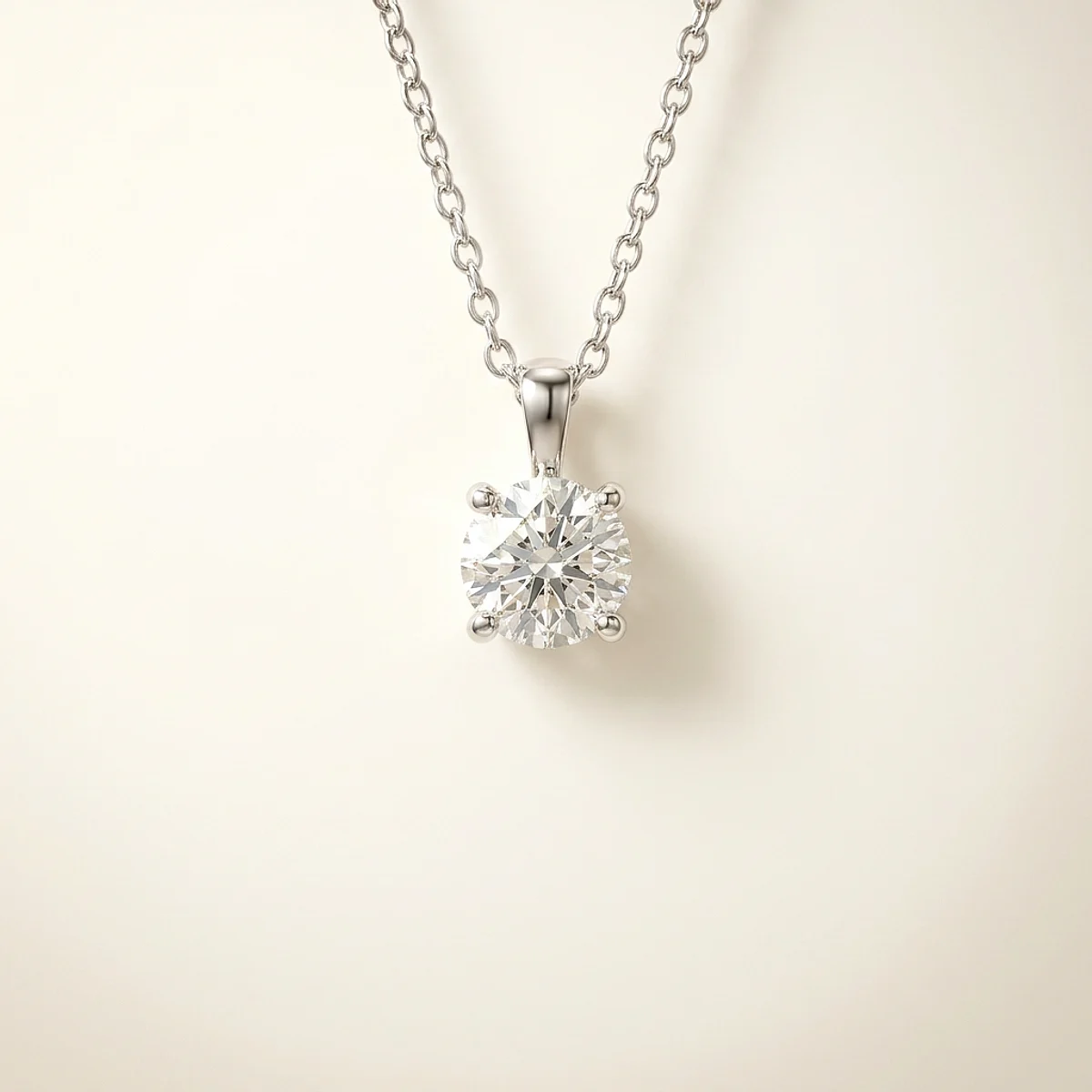 A 1.5ct colorless round diamond on a white gold pendant, custom-designed by Eterneva to honor the remarkable Freddie.