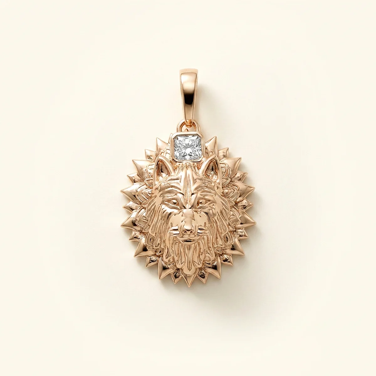A .25ct colorless rectangular radiant diamond on a yellow gold pendant, custom-designed by Eterneva to honor the remarkable McGill.