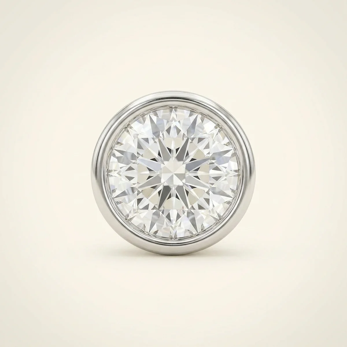 A .4ct colorless round diamond on a white gold pendant, custom-designed by Eterneva to honor the remarkable Jackie.