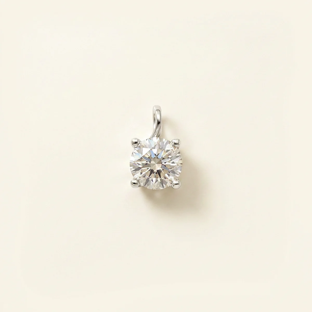 A 1ct colorless round diamond on a white gold pendant, custom-designed by Eterneva to honor the remarkable Michael.