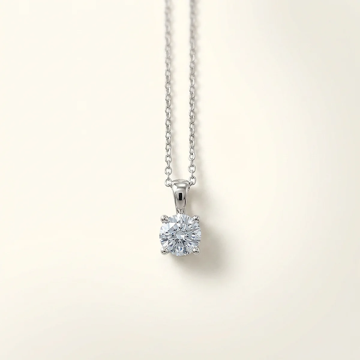 A .5ct blue round diamond on a white gold pendant, custom-designed by Eterneva to honor the remarkable Carl.