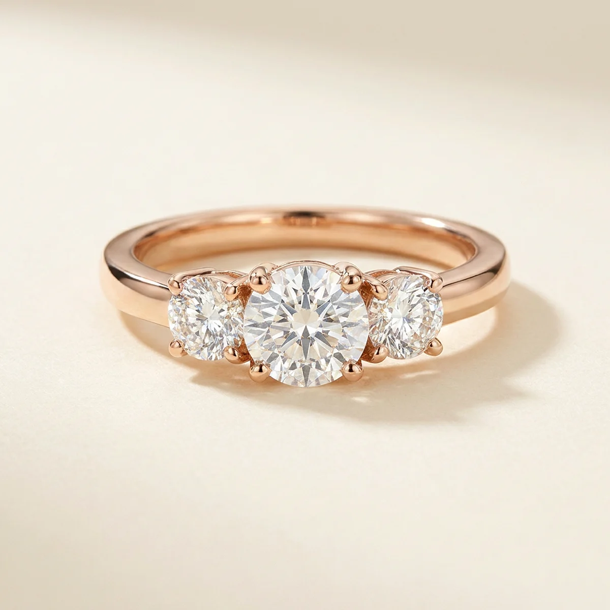 A .15ct colorless round diamond on a yellow gold ring, custom-designed by Eterneva to honor the remarkable Jeffery.