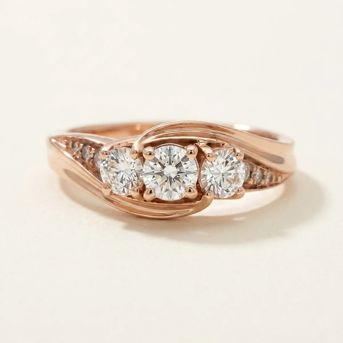 A .15ct colorless round diamond on a yellow gold ring, custom-designed by Eterneva to honor the remarkable Jeffery.