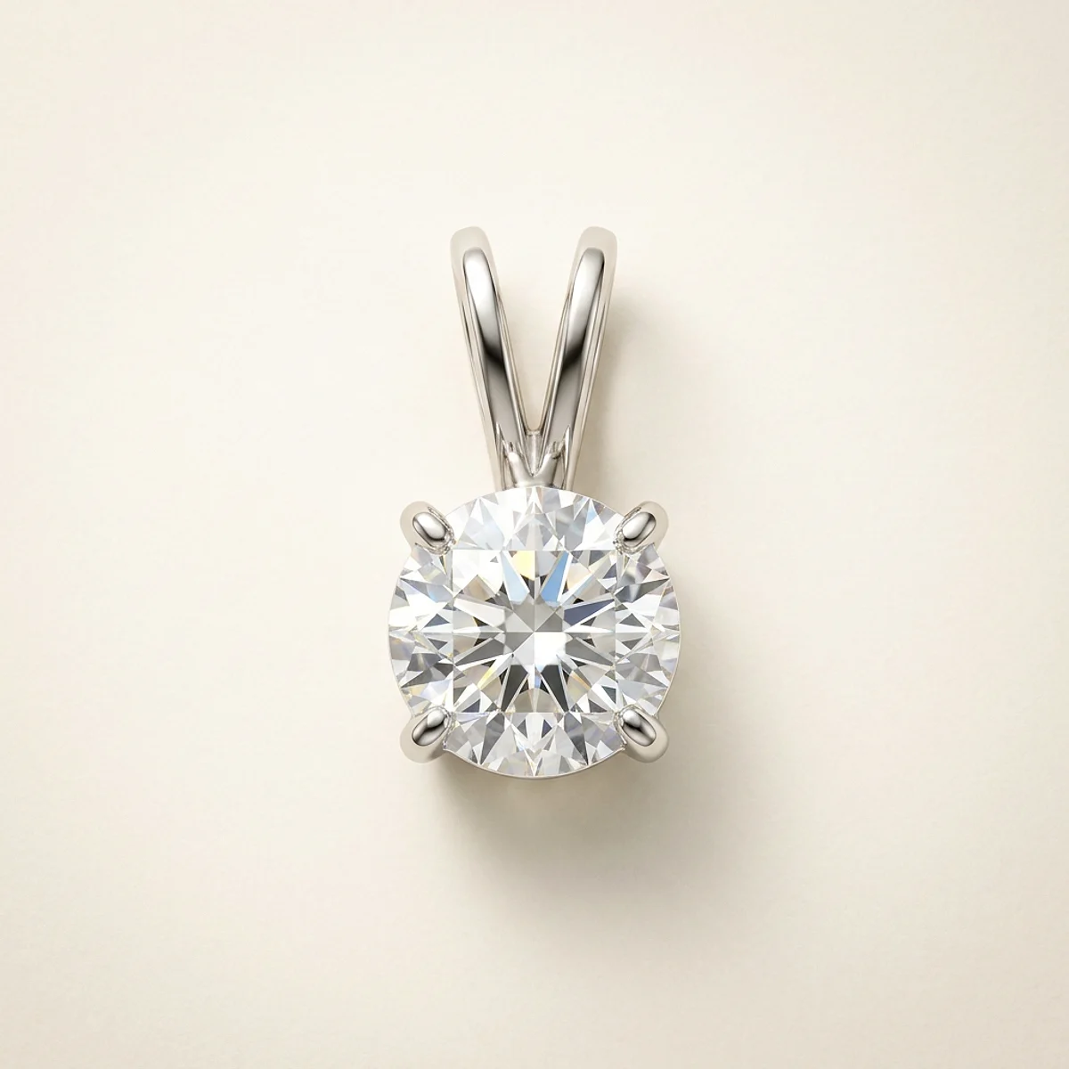 A 1ct colorless round diamond on a platinum pendant, custom-designed by Eterneva to honor the remarkable James.